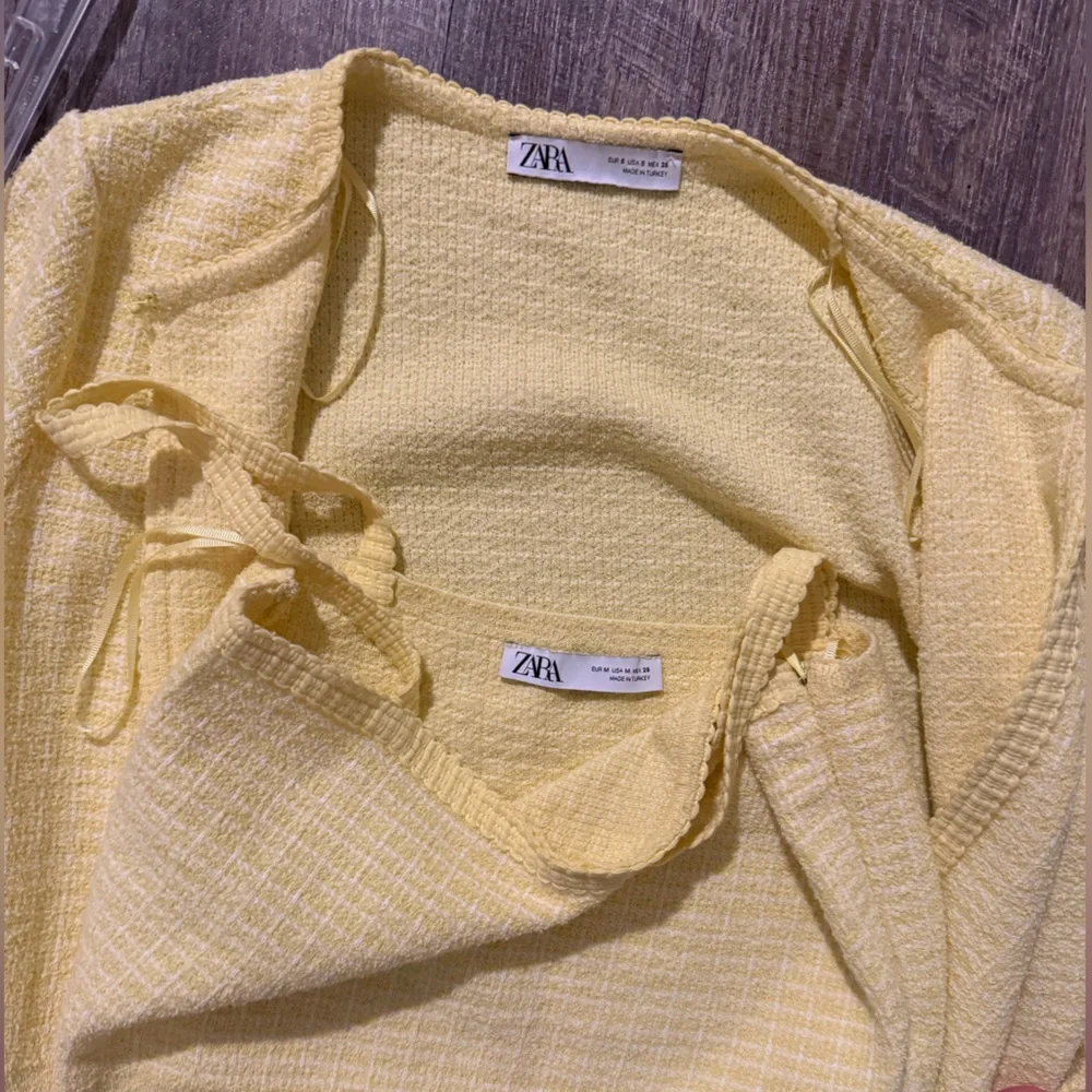 Zara Yellow Knit Cardigan and Top Set - Picture 10 of 10